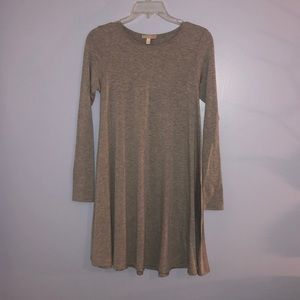 Grey Long Sleeve Dress